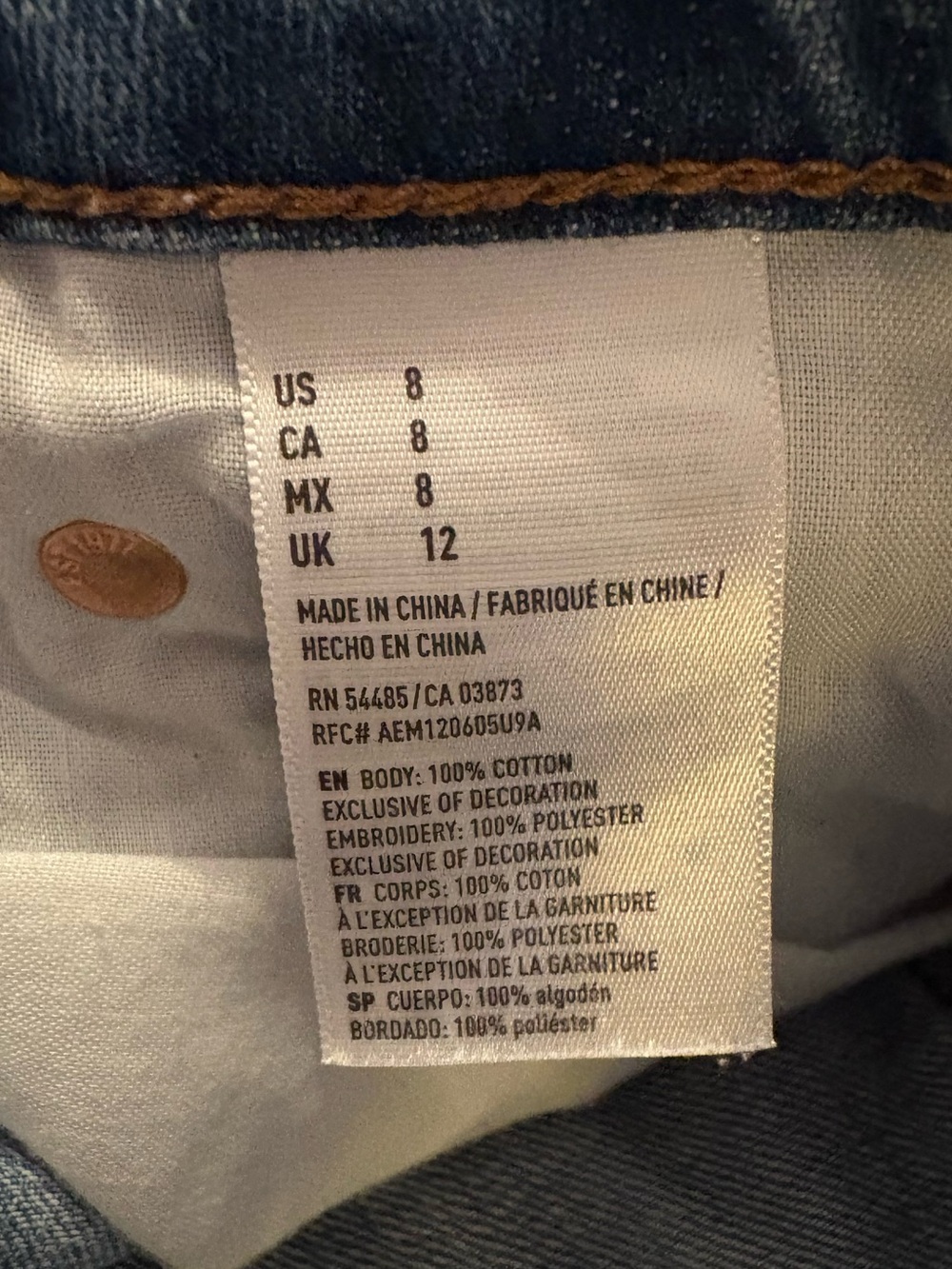 American Eagle Floral Embroidered Jean Skirt - Picture 4 of 4